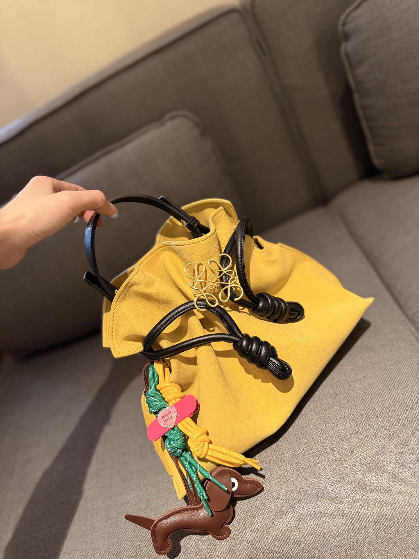 Flamenco clutch in nappa calfskin