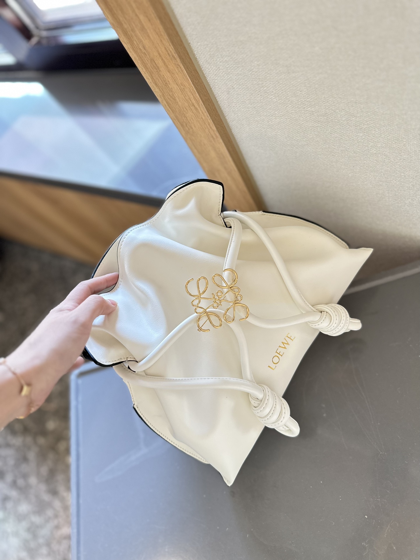 Flamenco clutch in nappa calfskin