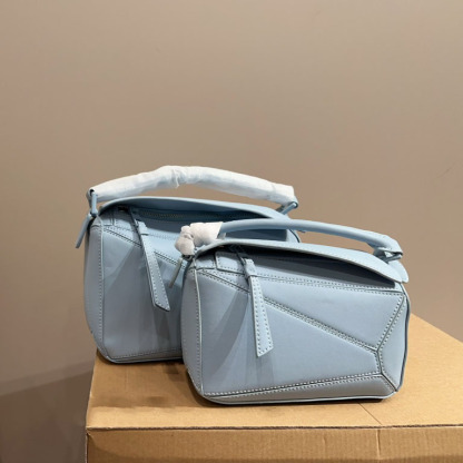 Puzzle bag in soft grained calfskin