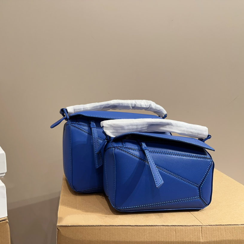 Puzzle bag in soft grained calfskin