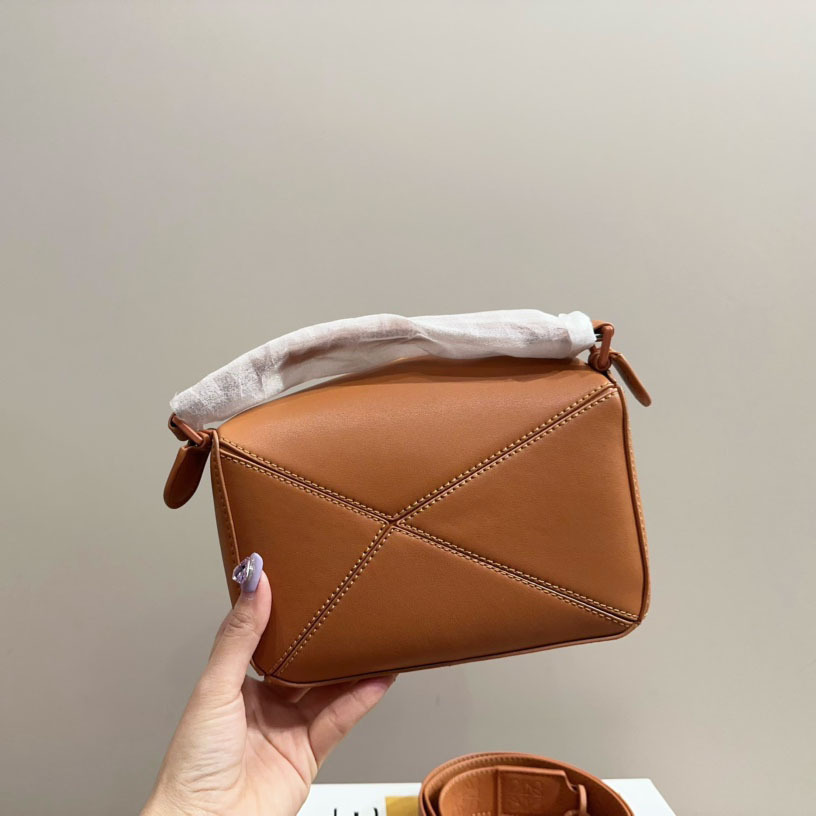 Puzzle bag in soft grained calfskin