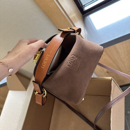 Cubi Anagram Jacquard & Calfskin Shoulder Bag