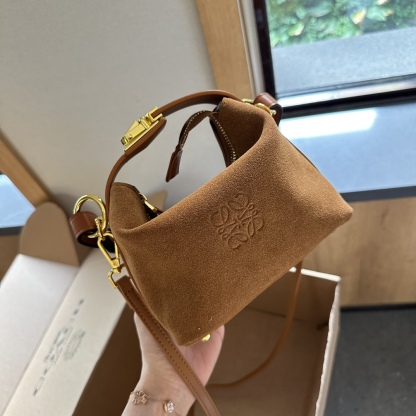 Cubi Anagram Jacquard & Calfskin Shoulder Bag