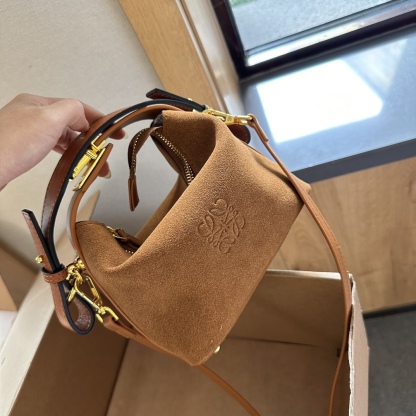 Cubi Anagram Jacquard & Calfskin Shoulder Bag