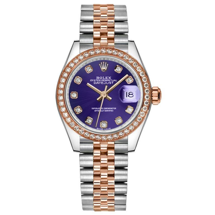 Lady-Datejust 28 Purple Diamond Dial Watch 279381RBR-0015