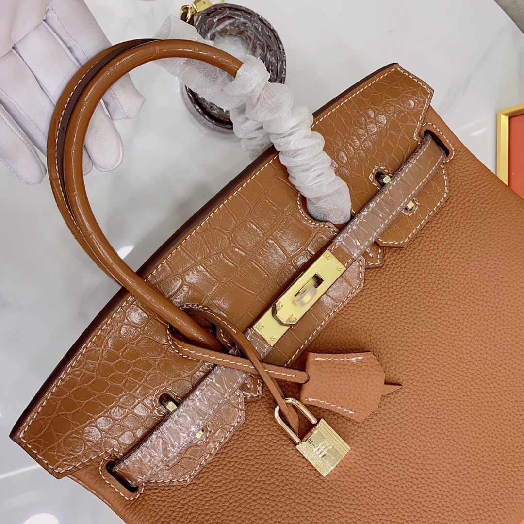 Herthtmes Togo Matte Alligator Birkin Touch 25/30