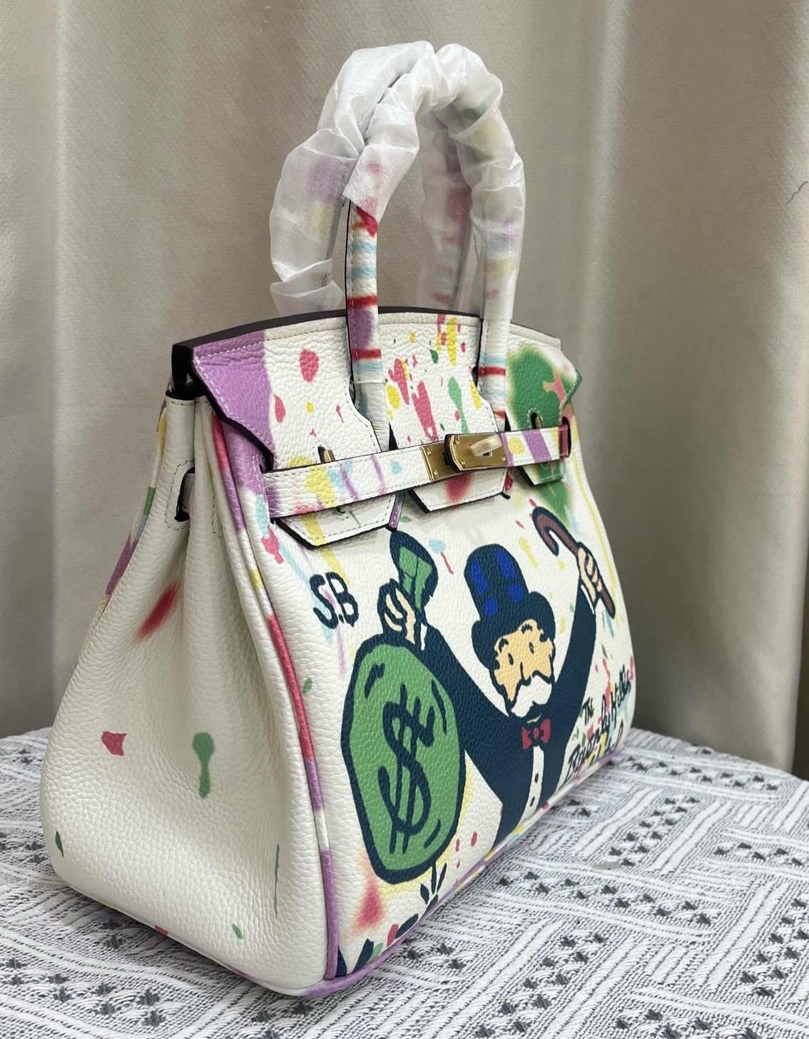 Exclusive Custom Hand-Painted Birkin 30 Bag