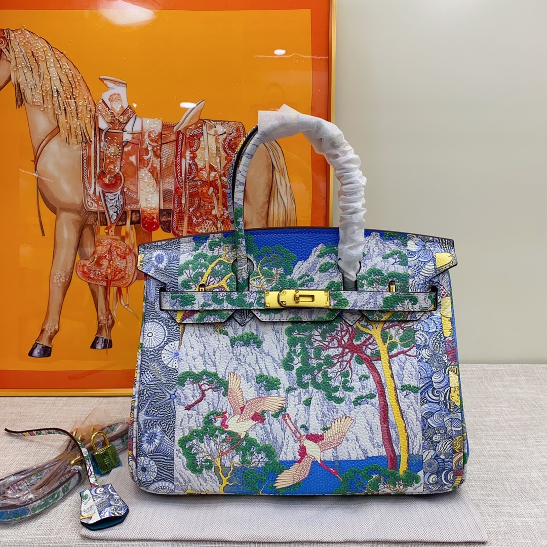 Exclusive Custom Hand-Painted Birkin 30 Bag