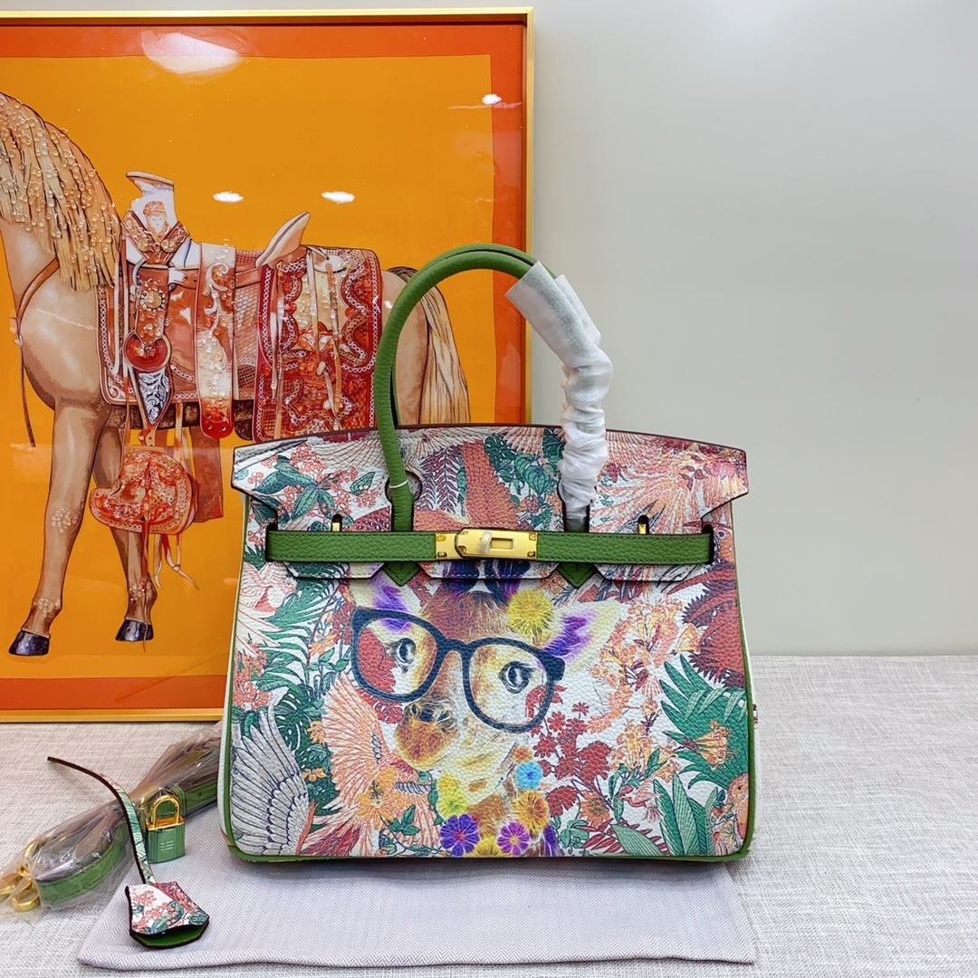 Exclusive Custom Hand-Painted Birkin 30 Bag