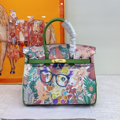 Exclusive Custom Hand-Painted Birkin 30 Bag