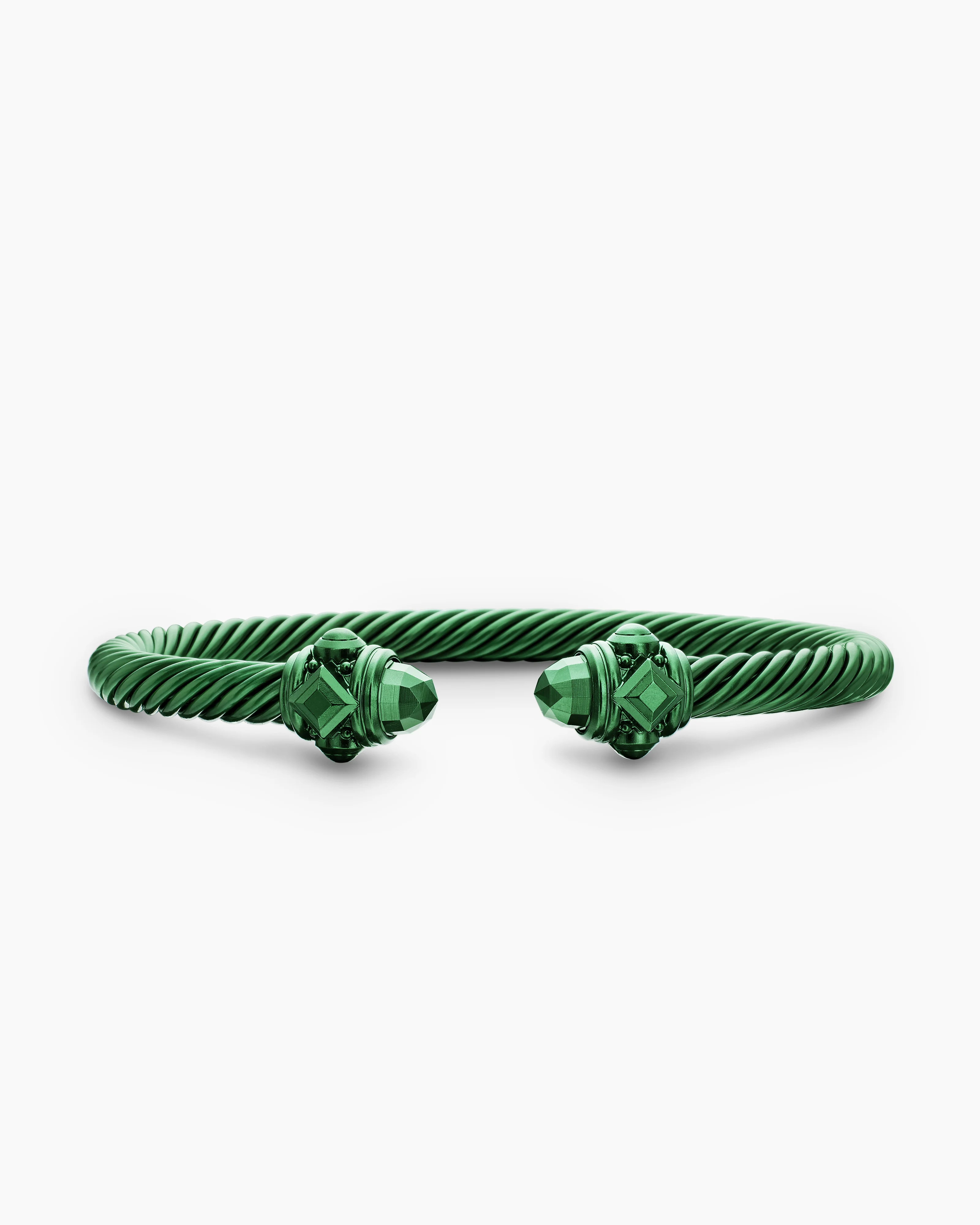 Renaissance® Classic Cable Bracelet Green Aluminum, 5mm