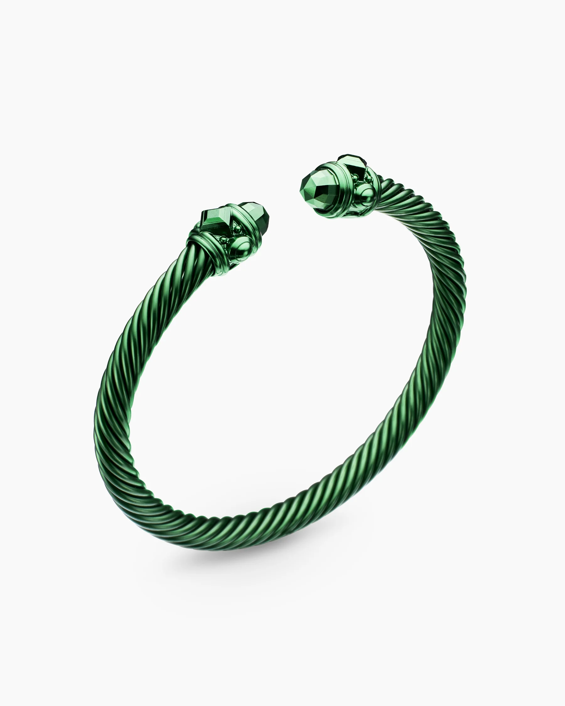 Renaissance® Classic Cable Bracelet Green Aluminum, 5mm