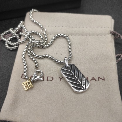 Chevron Tag Sterling Silver with Rainbow Pavé, 27mm