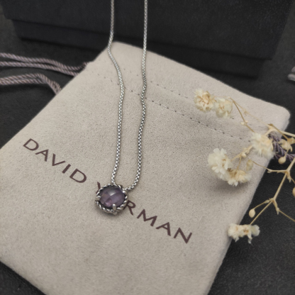 Petite Chatelaine® Necklace Sterling Silver with Amethyst, 10mm