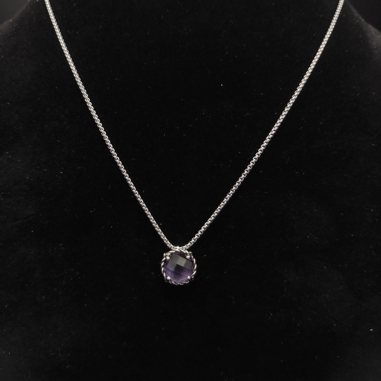 Petite Chatelaine® Necklace Sterling Silver with Amethyst, 10mm