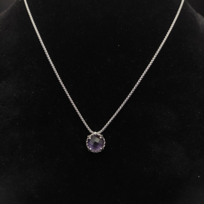 Petite Chatelaine® Necklace Sterling Silver with Amethyst, 10mm