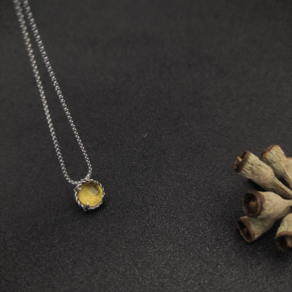 Petite Chatelaine® Necklace Sterling Silver with Citrine, 10mm