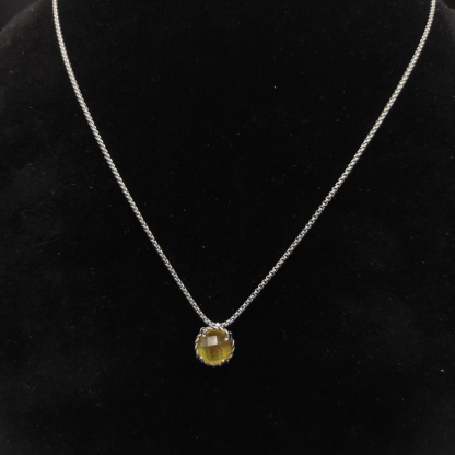Petite Chatelaine® Necklace Sterling Silver with Citrine, 10mm