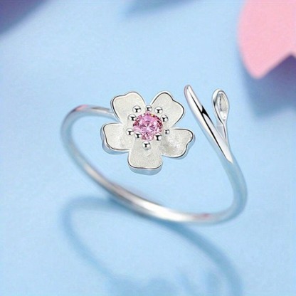 1pc Fashionable Simple Flower Ring For Women