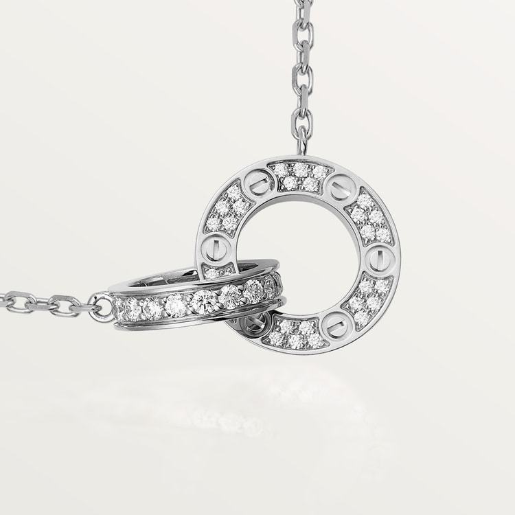 LOVE NECKLACE, DIAMOND-PAVED