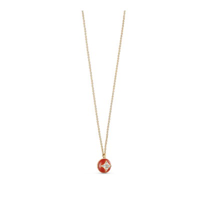 B Blossom Pendant, Yellow Gold, White Gold, Cornelian And Diamonds