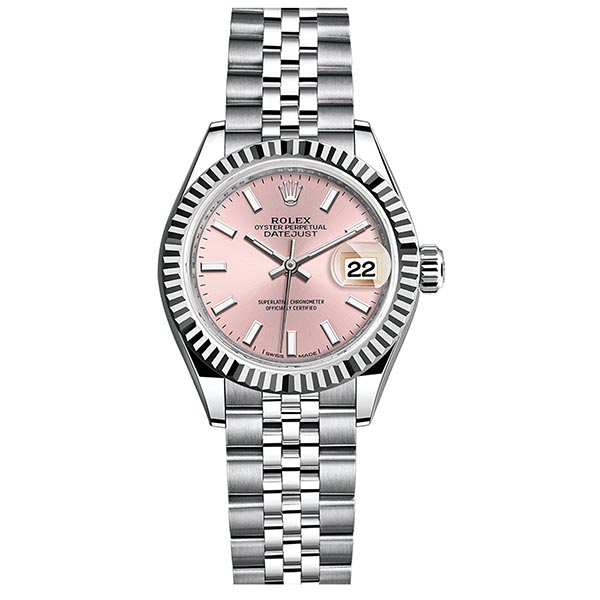 Lady-Datejust 28 Pink Diamond Dial Jubilee Bracelet Watch 279174