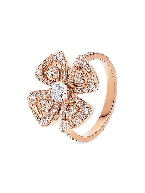 Fiorever 18K Pink Gold & 0.67 TCW Diamond Ring