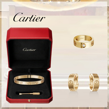 3‑Piece Set Love - Yellow Gold & Diamonds