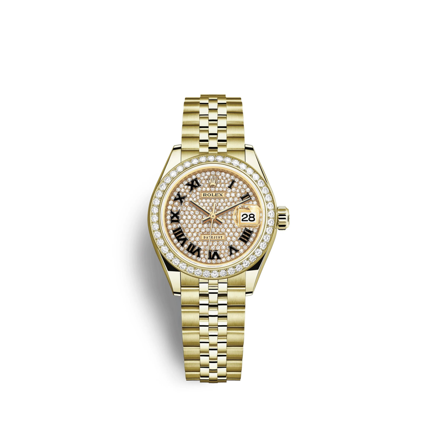 Lady-Datejust 28, 18kt Yellow Gold and diamonds, Ref# 279138RBR-0030