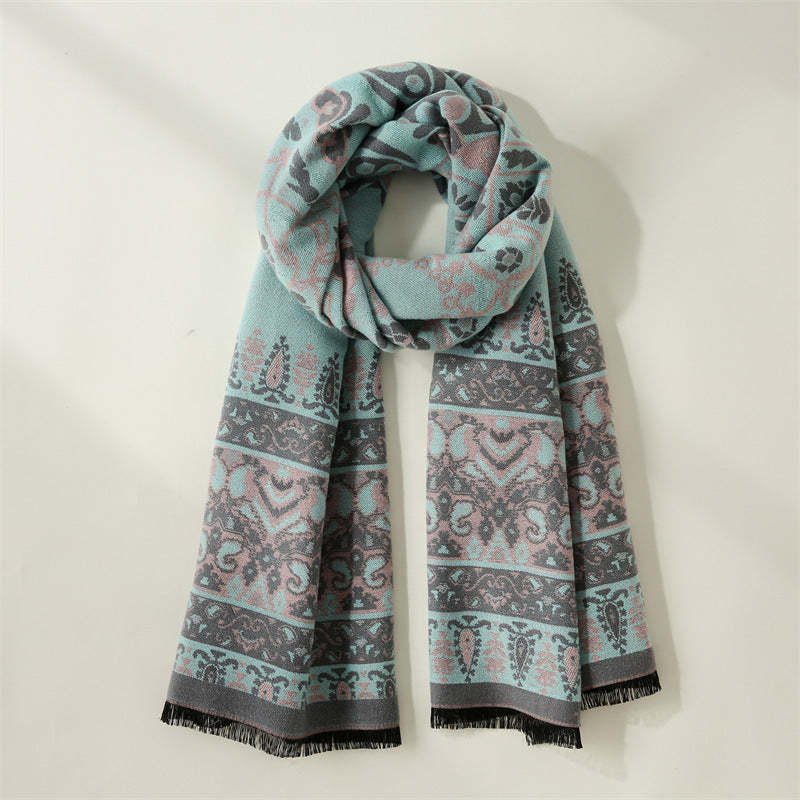Double-sided cashmere scarf fd printing scarf