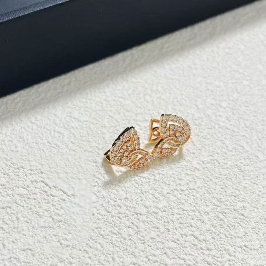 Joséphine Duo Éternel earrings White gold Rose gold, diamonds