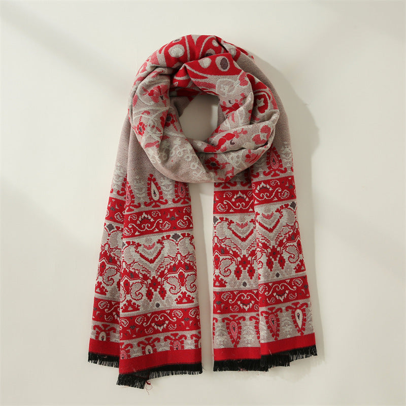 Double-sided cashmere scarf fd printing scarf