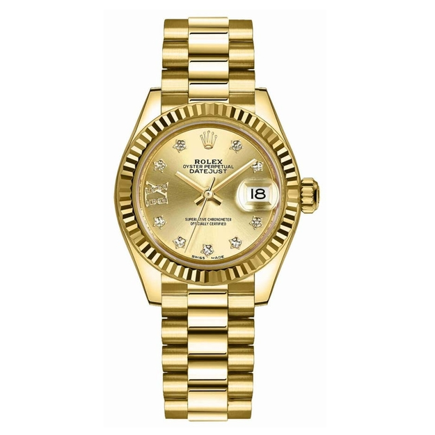 Lady-Datejust 28 Solid 18K Yellow Gold Women's Watch 279178-0013