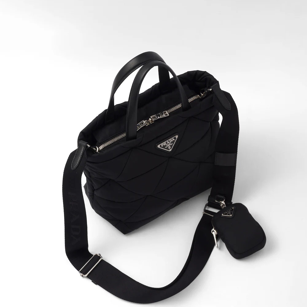 Padded Re-Nylon tote bag