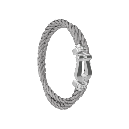 FORCE 10 BRACELET 18K WHITE GOLD AND DIAMONDS LARGE MODEL