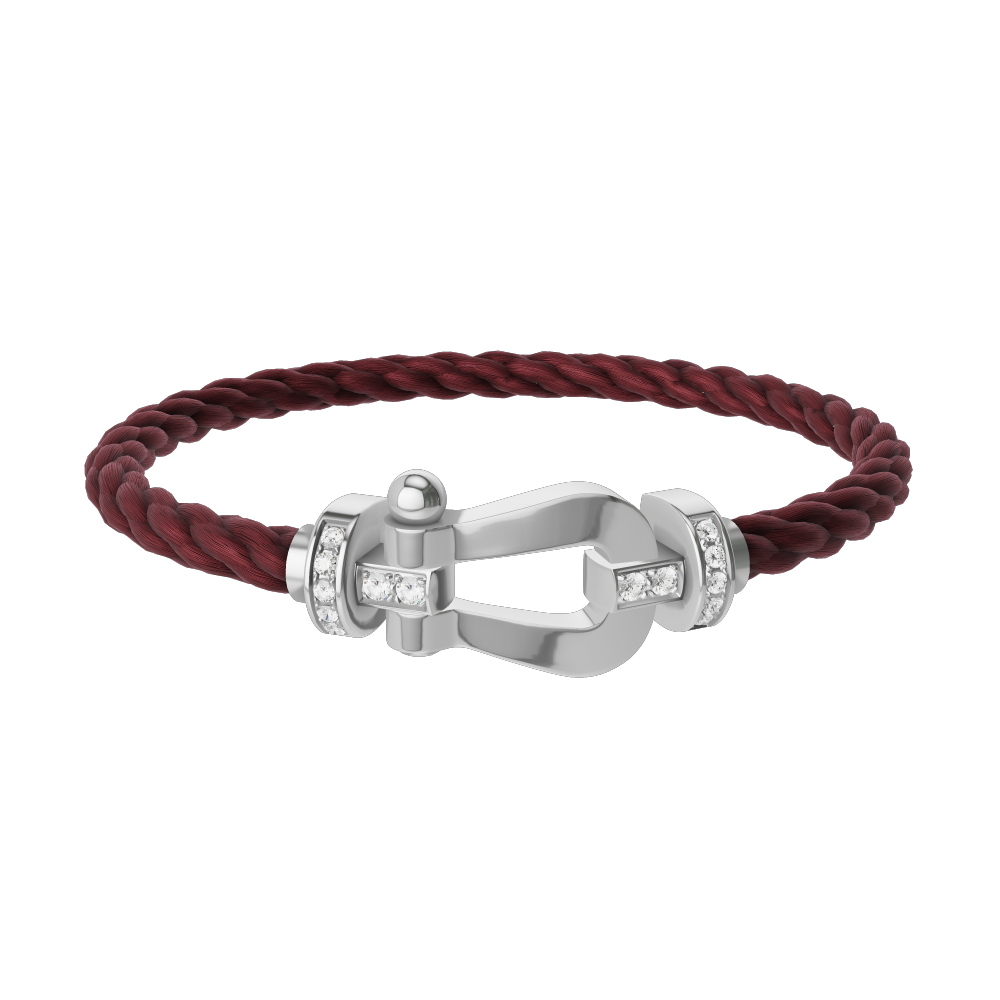 FORCE 10 BRACELET 18K WHITE GOLD AND DIAMONDS LARGE MODEL