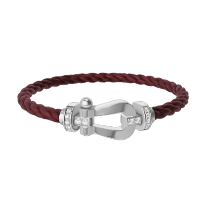 FORCE 10 BRACELET 18K WHITE GOLD AND DIAMONDS LARGE MODEL