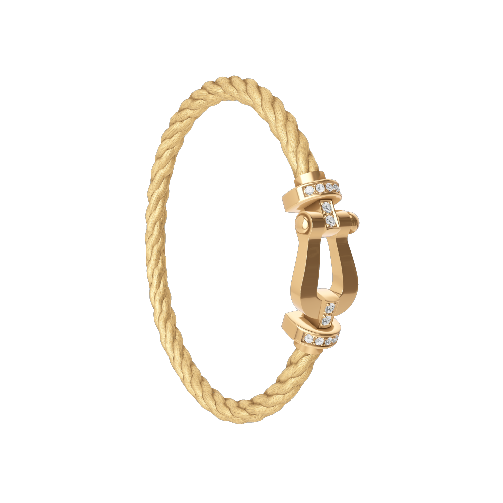 Force 10 bracelet 18k yellow gold and diamonds large model