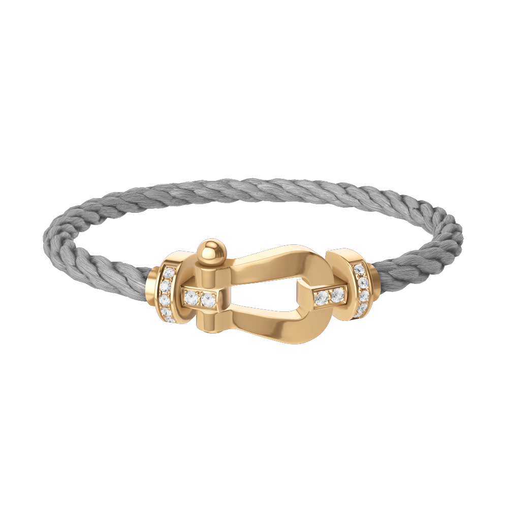 FORCE 10 BRACELET 18K YELLOW GOLD AND DIAMONDS LARGE MODEL