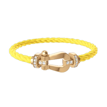 FORCE 10 BRACELET 18K YELLOW GOLD AND DIAMONDS LARGE MODEL