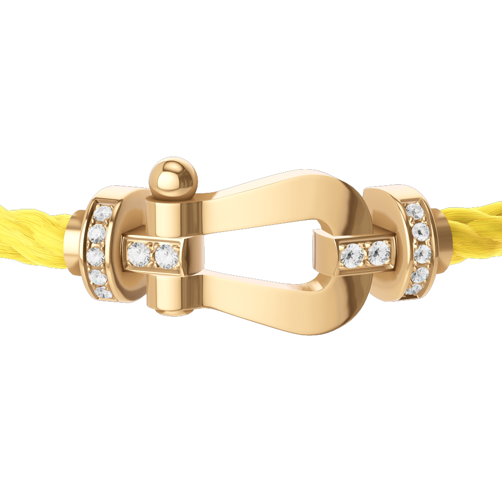 FORCE 10 BRACELET 18K YELLOW GOLD AND DIAMONDS LARGE MODEL