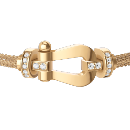 FORCE 10 BRACELET 18K YELLOW GOLD AND DIAMONDS LARGE MODEL