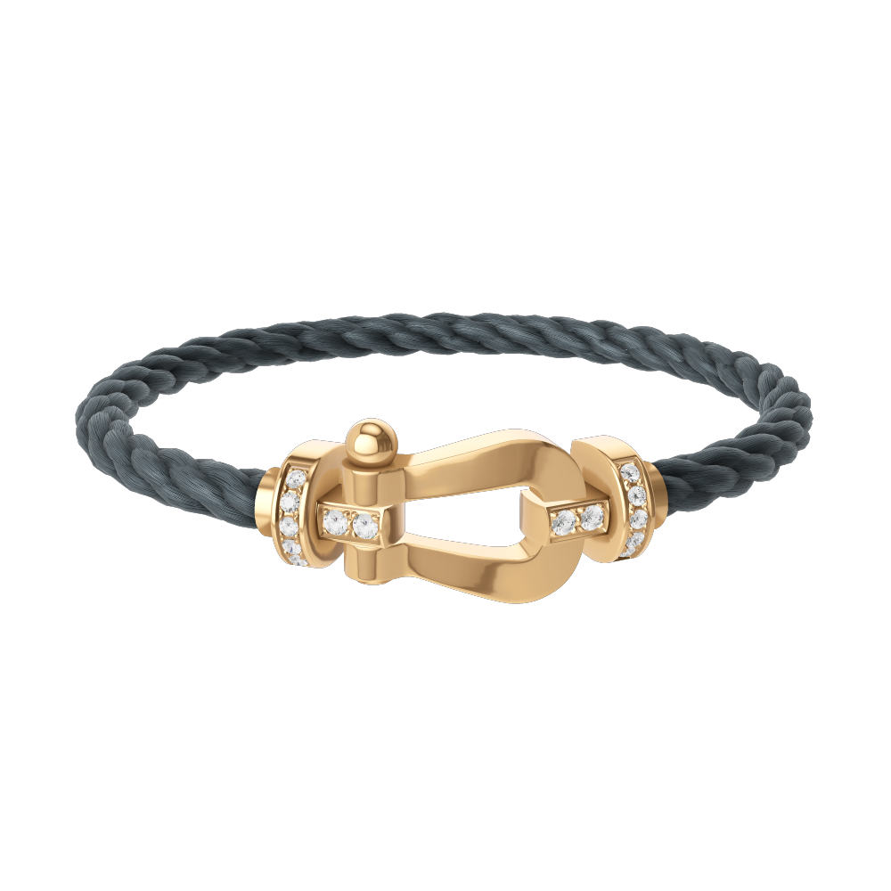 FORCE 10 BRACELET 18K YELLOW GOLD AND DIAMONDS LARGE MODEL