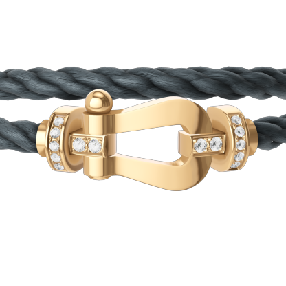FORCE 10 BRACELET 18K YELLOW GOLD AND DIAMONDS LARGE MODEL