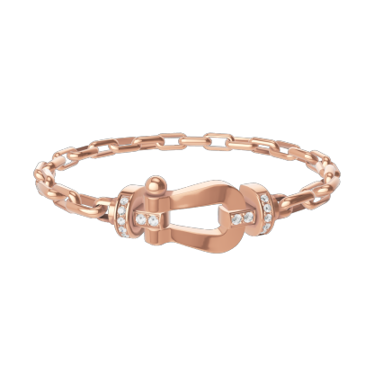 FORCE 10 BRACELET 18K PINK GOLD AND DIAMONDS LARGE MODEL