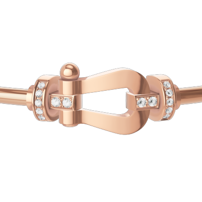 FORCE 10 BRACELET 18K PINK GOLD AND DIAMONDS LARGE MODEL
