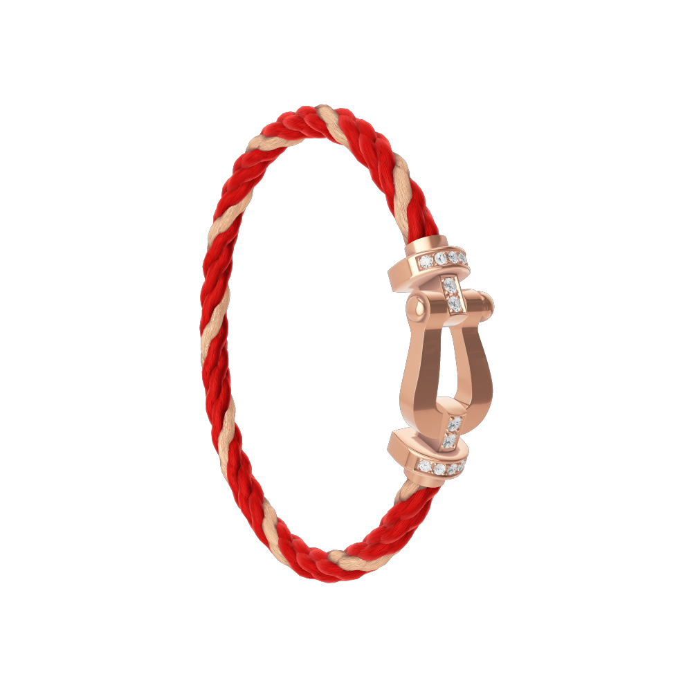 FORCE 10 BRACELET 18K PINK GOLD AND DIAMONDS LARGE MODEL
