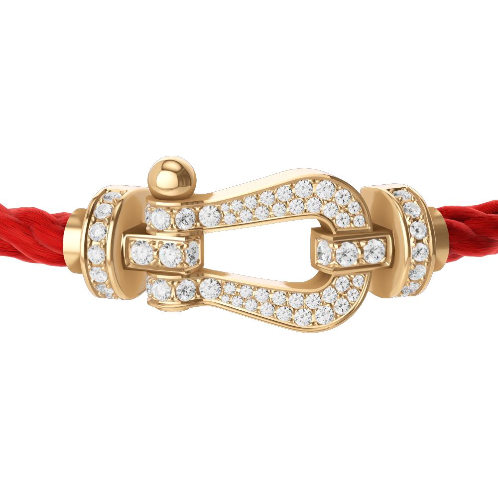 FORCE 10 BRACELET 18K YELLOW GOLD AND DIAMONDS LARGE MODEL