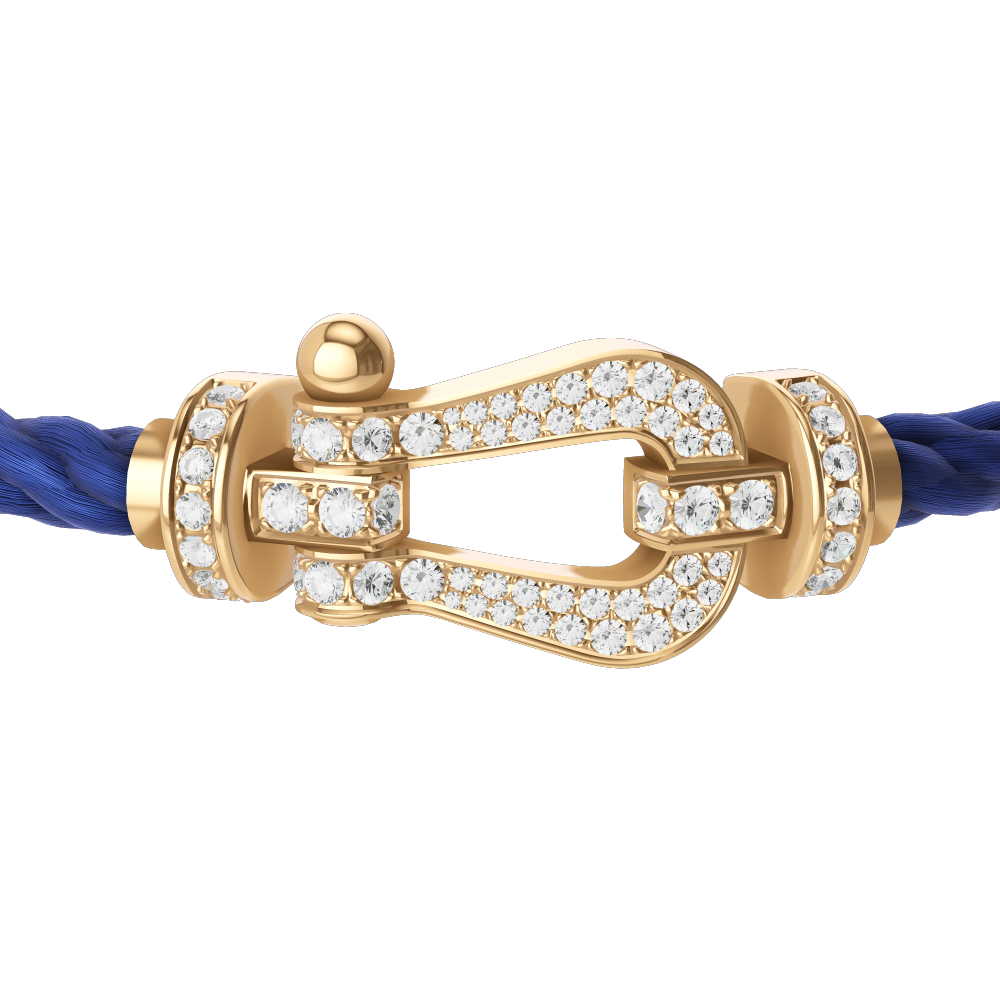 FORCE 10 BRACELET 18K YELLOW GOLD AND DIAMONDS LARGE MODEL