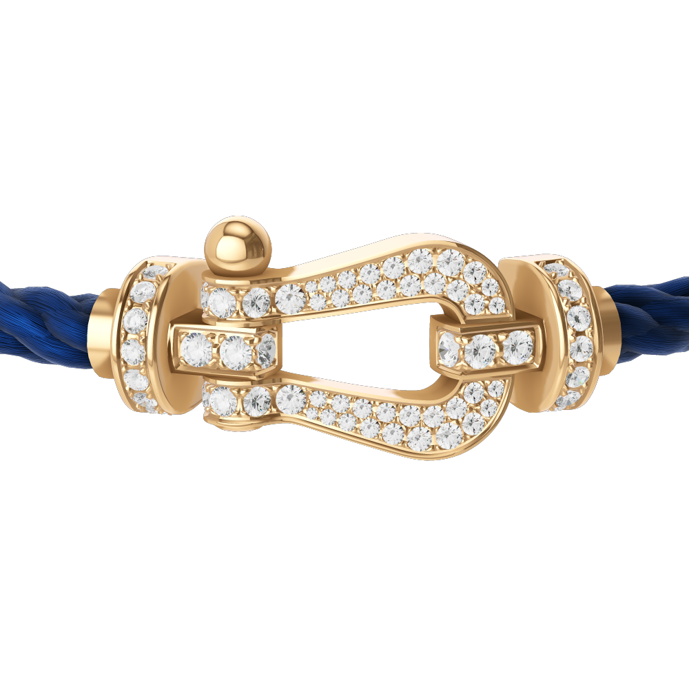 FORCE 10 BRACELET 18K YELLOW GOLD AND DIAMONDS LARGE MODEL